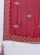 Pink & Red Anarkali Suit With Dupatta